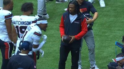 Cameras Caught Stefon Diggs Having Emotional Sideline Moment Early in Texans Debut