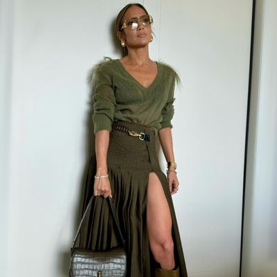 Jennifer Lopez Elevates Monochrome Dressing in a Head-to-Toe Burberry Outfit