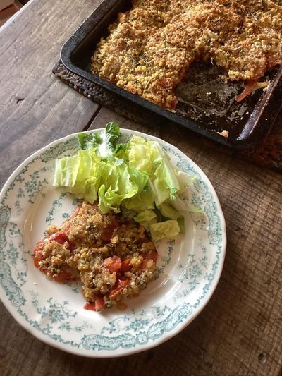 Rachel Roddy’s recipe for tomato crumble