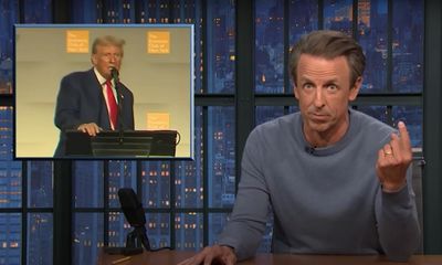 Seth Meyers on Trump focusing on policy: ‘Easier for him to do one of Simone Biles’s signature moves’