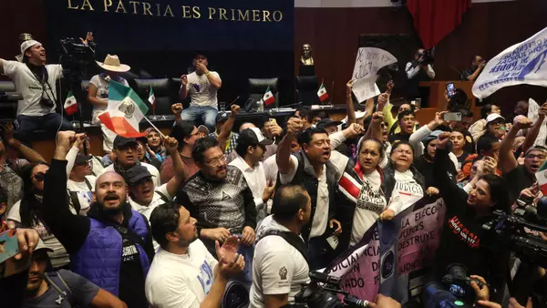 Mexico Senate approves reform introducing election of judges despite protesters' invasion