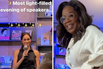 Awkward Moment As Oprah Interrupts Meghan Markle Mid-Speech During Book Store Opening