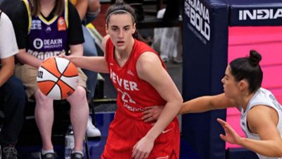 Caitlin Clark Looks Unguardable in New Overhead Angle of Step-Back Three