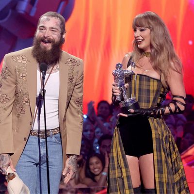 Post Malone Lauds Taylor Swift for Directing the "Fortnight" Video While Winning Best Collaboration at the 2024 MTV VMAs