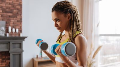 You only need five moves and two light dumbbells to strengthen your whole body at home