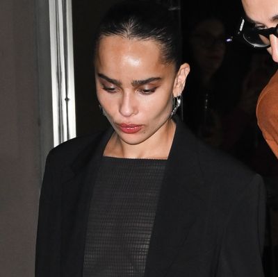 Zoë Kravitz Goes Braless in a Decidedly Anti-After Party Outfit