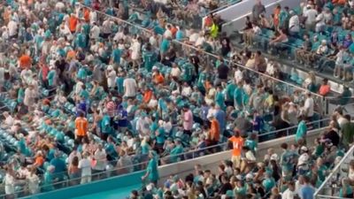 Many Dolphins Fans Headed for the Exit Early During Blowout Loss to Bills