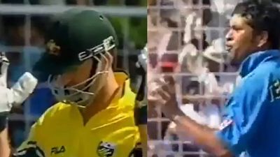 Sachin Tendulkar, and sledging! Yes, it happened and roughed up Steve Waugh