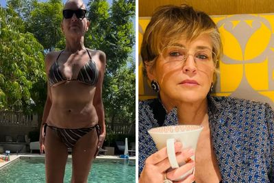 Sharon Stone’s Skimpy Bikini Pool Workout For Nobody 2 Stuns Fans, Bob Odenkirk Says “Can’t Wait”