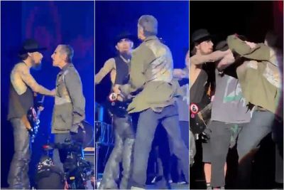 Jane’s Addiction gig ends in chaos after singer Perry Farrell throws punch at guitarist Dave Navarro