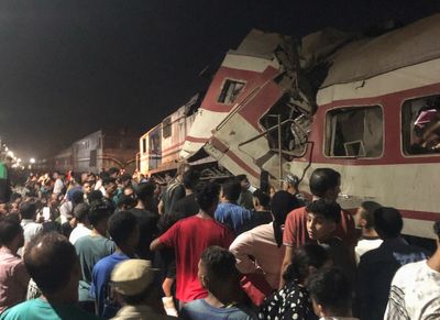 Trains collide in Egypt's Nile Delta leaving 2 dead, 29 injured