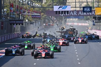 F2 Azerbaijan: Verschoor wins after massive start crash delay