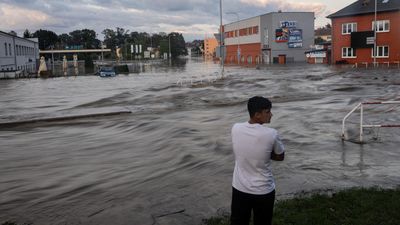 In pictures: Storm Boris brings heavy floods to central, eastern Europe