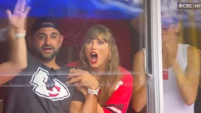 Taylor Swift Was So Excited to See Travis Kelce Almost Score a Touchdown