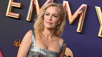 Silver is the new black: Gillian Anderson makes a case for metallics at the Emmys in stunning foil dress