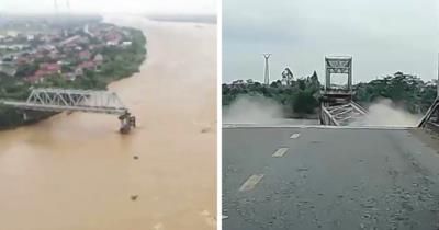 Phong Chau Bridge Collapses In Northern Vietnam Due To Typhoon