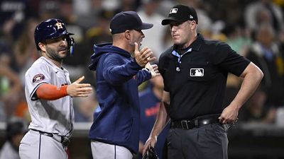 Jose Altuve Ejected After Taking Sock, Shoe Off in Attempt to Sway Umpire