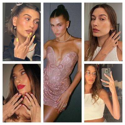 Hailey Bieber Is the Queen of the Viral Manicure—These 23 Looks Prove It