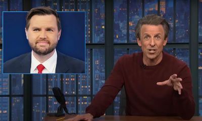 Seth Meyers on JD Vance: ‘He’s Ted Cruz 2.0 – less nasal, more eyeliner’