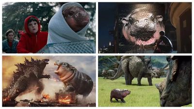 Moo Deng gets her Hollywood-inspired memes; pygmy hippo features in blockbusters like Jurassic World, Godzilla, and Spider-Man