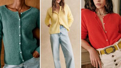 Sezane's Gaspard cardigan is the answer to all chilly spring weather dressing dilemmas - it's peak Parisian styling