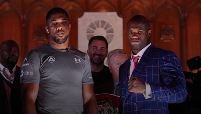 Anthony Joshua insists Wembley 'pressure' will inspire him against Daniel Dubois after tense weigh-in