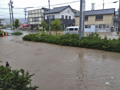 Heavy rain pounds northcentral Japan which is still recovering from deadly quake