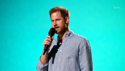 Prince Harry takes to the stage at Kevin Costner awards show in US without Meghan Markle