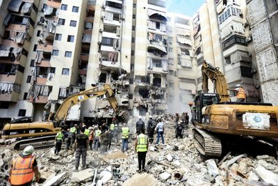 Beirut Digs For Victims At Building Flattened In Israeli Strike