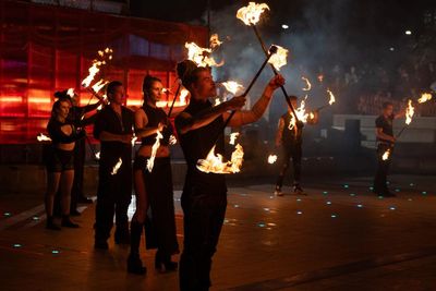 Fire dancers bring flames and flow to Adelaide