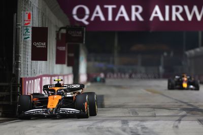 Norris wasn't "necessarily overpushing" despite touching walls in Singapore GP