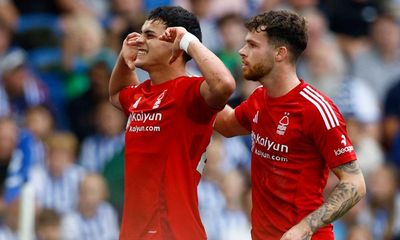 Nottingham Forest’s Sosa earns point as three see red in fiery draw at Brighton