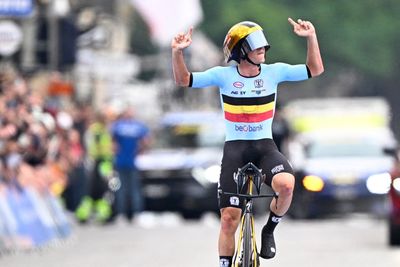 UCI World Championships: Remco Evenepoel wins elite men's time trial to complete Olympics-Worlds double