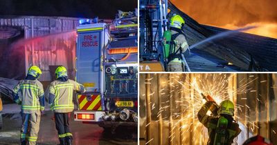 Factory goes up in flames: 'initial explosions' escalated fire warning level