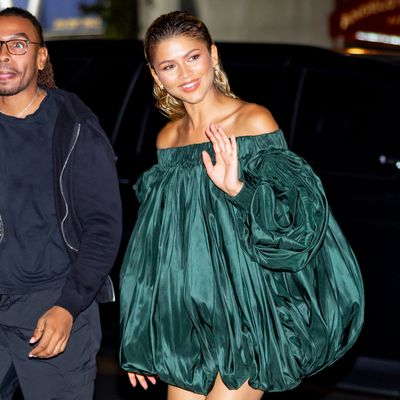 Zendaya Pulls Off a Late Night Outfit Change, Swapping a Regal Burberry Gown for a Louis Vuitton Bubble Dress