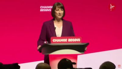 Anti-Israel protester interrupts Chancellor Rachel Reeves' Labour conference speech