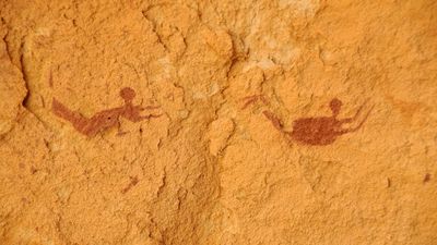 Cave of Swimmers: 9,000-year-old rock art of people swimming in what's now the arid Sahara