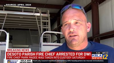 Louisiana Fire Chief Charged with Drunk Driving After Crashing Truck Into Fire Hydrant