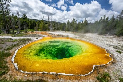 Yellowstone tourists accused of ruining Morning Glory’s crystal blue color with ‘thousands’ of coins