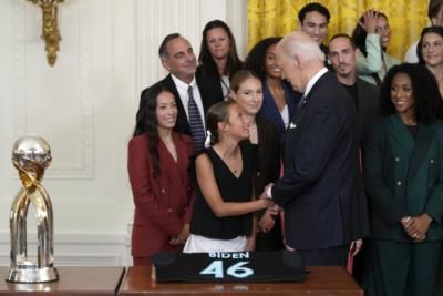 President Biden Welcomes NWSL Champions Gotham FC To White House