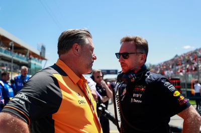 Zak Brown and Christian Horner make peace while wearing matching pajamas