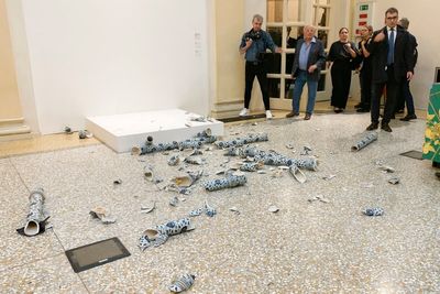 Man smashes Ai Weiwei sculpture at exhibition opening in Italy