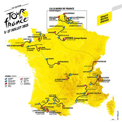 Tour de France 2025 route revealed featuring two time trials and six summit finishes