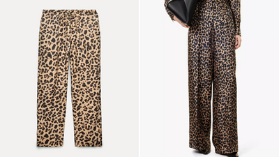 We'd been eyeing up a pair of £500 Max Mara leopard print trousers - but we're buying this £15 Zara lookalike instead