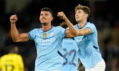 Matheus Nunes eases Manchester City through despite Tom Ince cracker