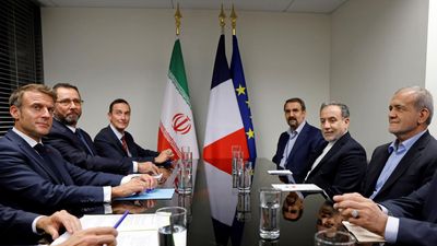 Macron urges Iranian leader to ease Lebanon tensions, halt support for Russia