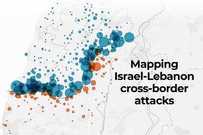 Mapping 10,000 cross-border attacks between Israel and Lebanon