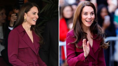 Kate Middleton’s burgundy trench dress is the perfect day-to-night outfit that has us excited to embrace the colour of the season