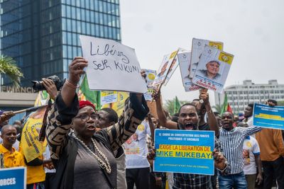 Protesters in Congo call for the release of political prisoners, including 3 top opposition figures