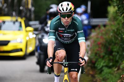 Wout van Aert taking 'baby steps' in recovery from knee injury that knocked him out of Vuelta a España